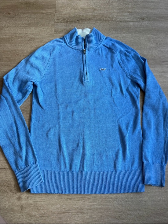Vineyard Vines Tops - Vineyard Vines Quarter Zip Cotton Pullover  Blue Coastal SZ XXS